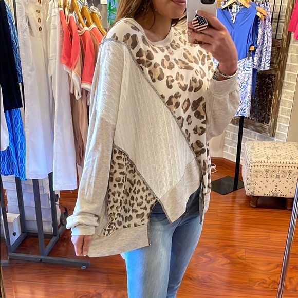 Leopard Patchwork Top - Picture 2 of 4